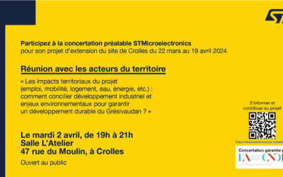 Concertation préalable : projet d&rsquo;extension du site STMicroelectronics