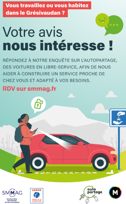 Participez à l&rsquo;enquête sur l&rsquo;autopartage dans le Grésivaudan !